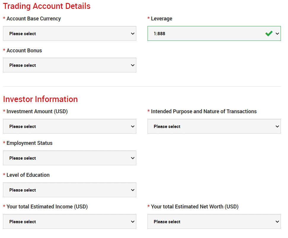 xm trading account
