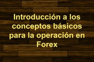 conceptos basicos para operar forex