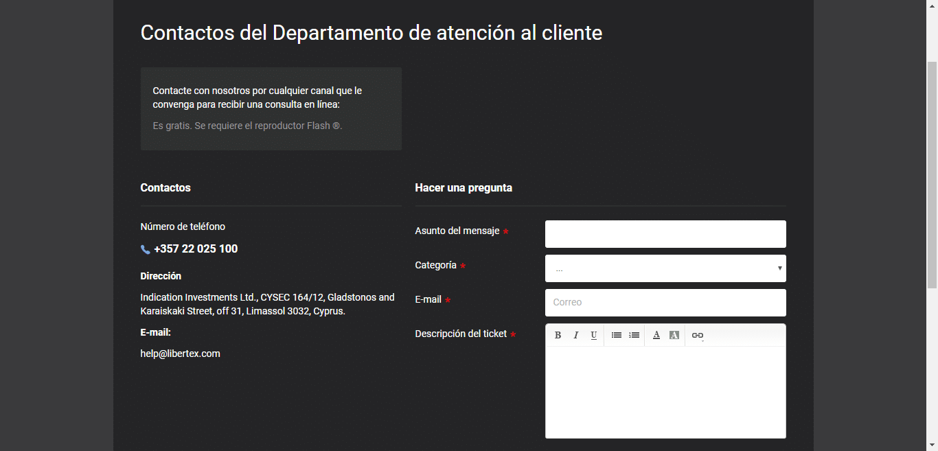 libertex reseña atención al cliente