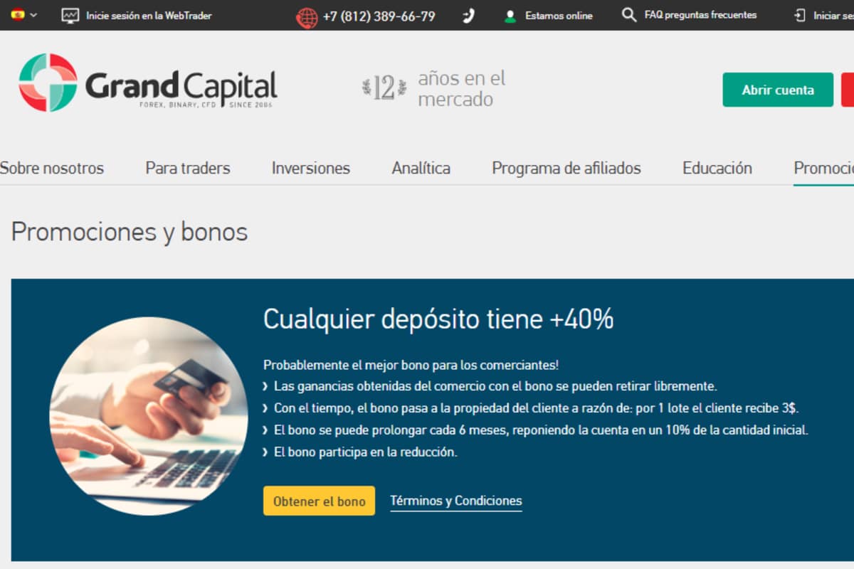 la mejor reseña de Grand Capital broker
