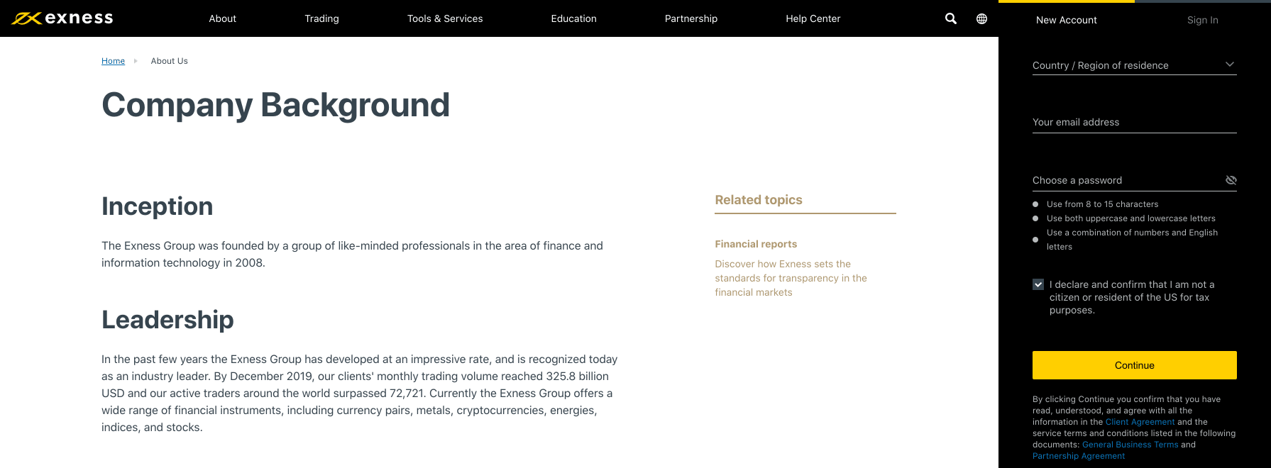 Review of Exness Forex broker
